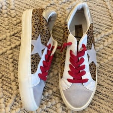 Vintage Havana Pledge Distressed Leopard Sneaker Sz 6