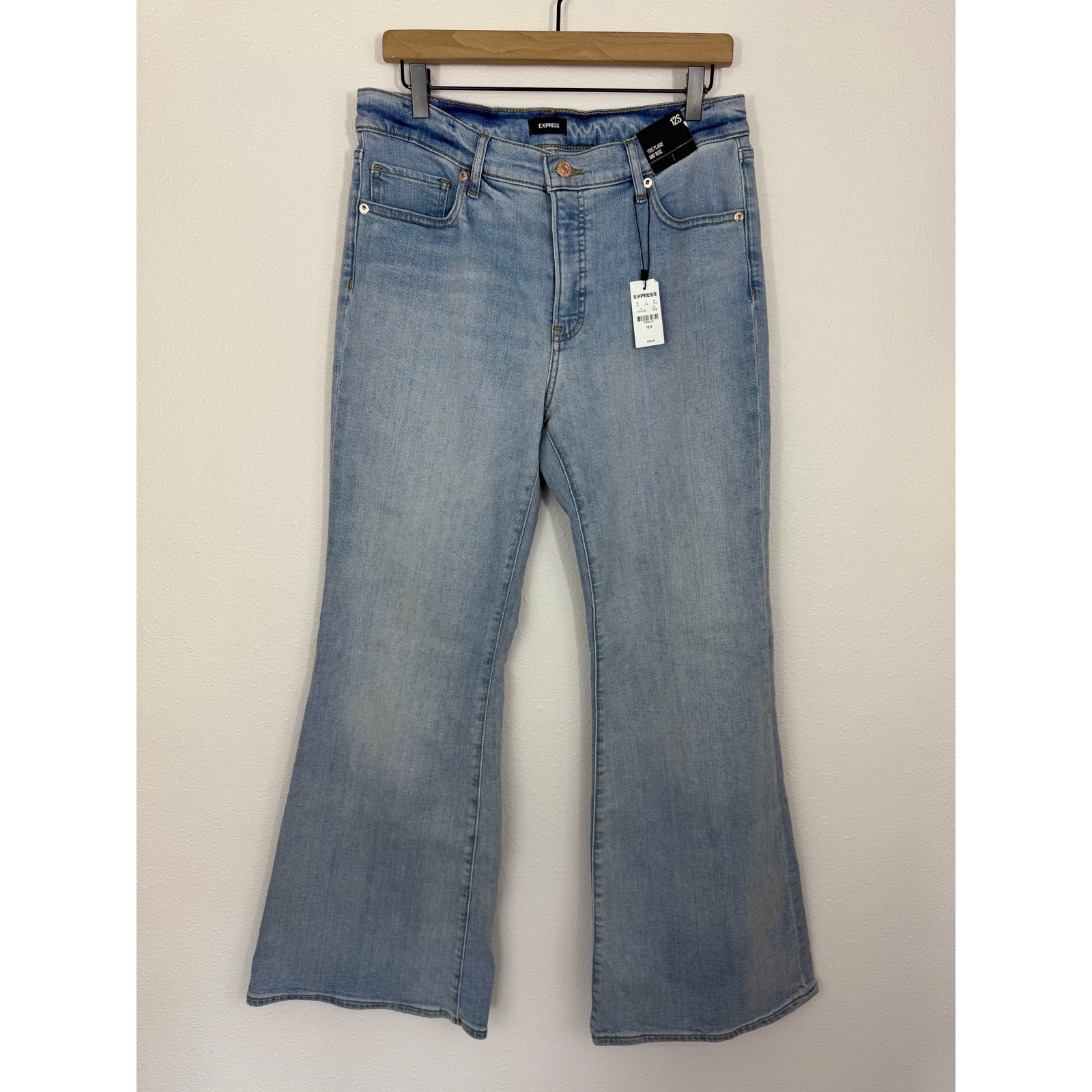 Express 70's Flare Mid Rise Jeans