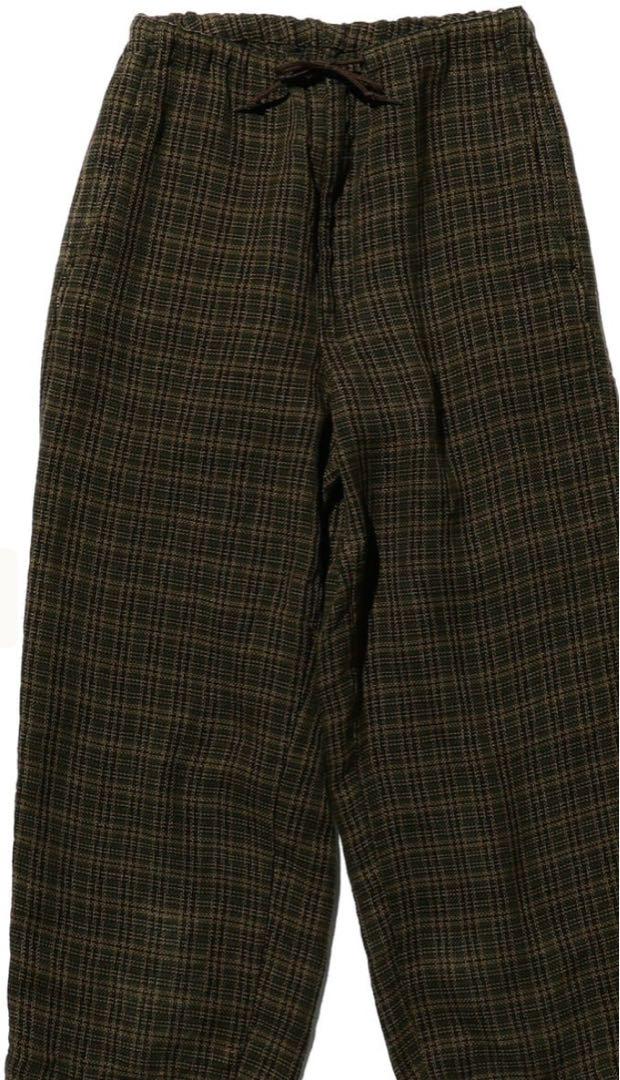 MIL Easy Pants Linen Mesh Plaid by BEAMS