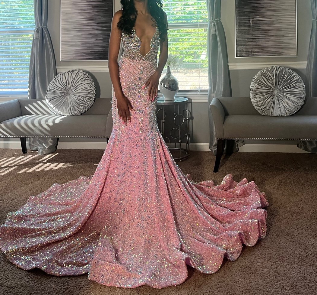 Stunning Pink Sequin Prom Dress – Showstopper Gown!