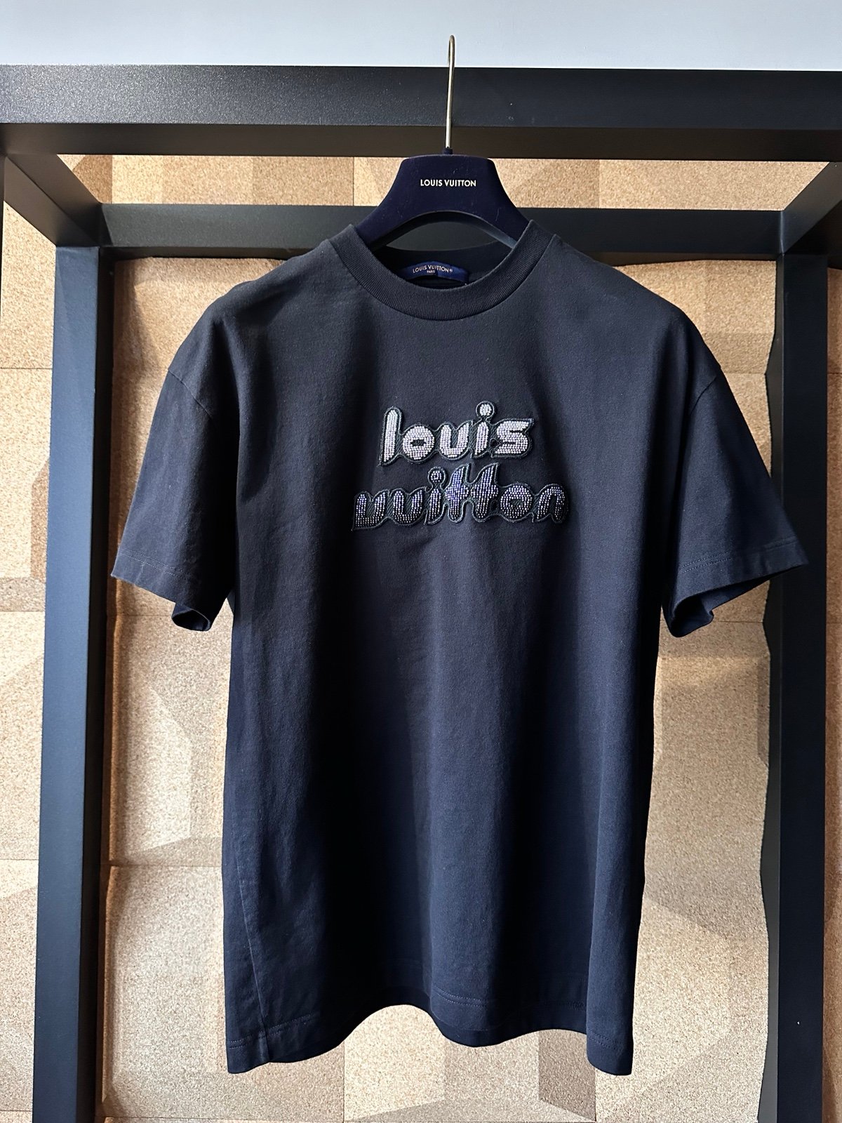 1390 Louis Vuitton Bead-Embroidered Cotton T-Shirt Size XS