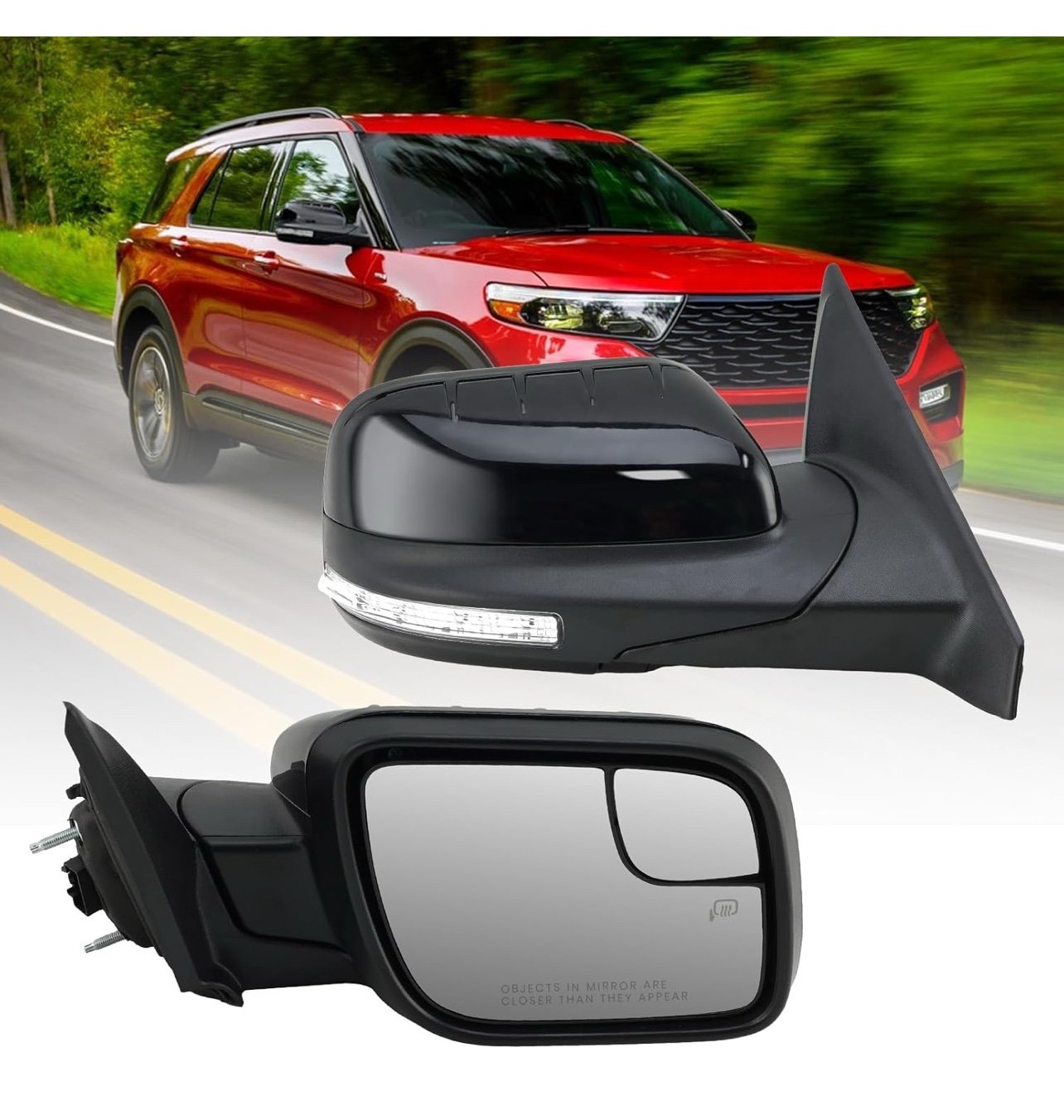 Right Passenger Side Mirror Fits 2011 2012 2013 2014 2015 Ford Explorer With Bli