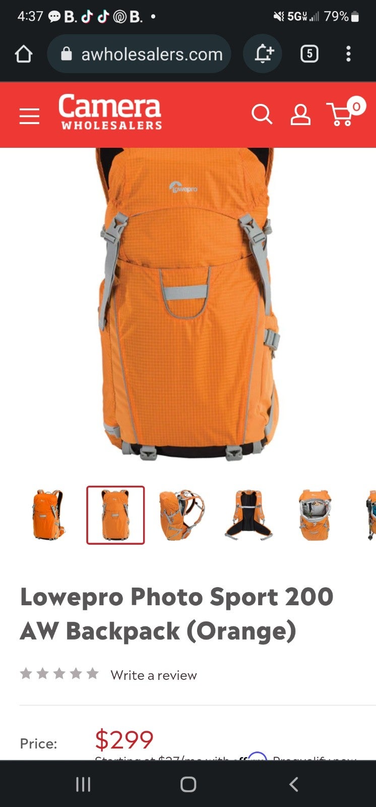 Loewpro Photo Sport 200 AW Camera Bag Backpack
