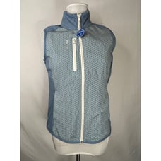 RLX Ralph Lauren Women's Print Front French Terry Golf Vest Size S Blue