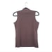 Misook Brown Sleeveless Mock Neck Tank