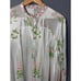 Vintage 60s/70s Womens M/L White Pink Floral Print Nylon Robe/Dressing Gown