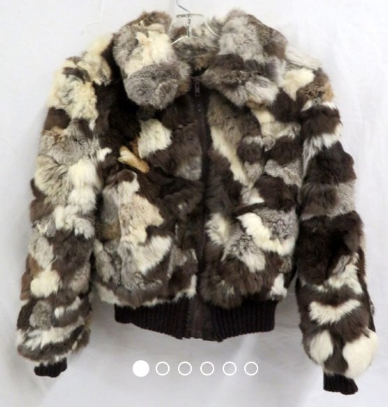 Rabbit fur coat