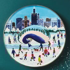 Anthropologie~Holiday Time In The City~CHICAGO ~PLATE~NIB~2024