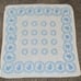 Super Cute & RARE Vintage Child's Ducky Square Cotton Towel 36x35 Blue & White