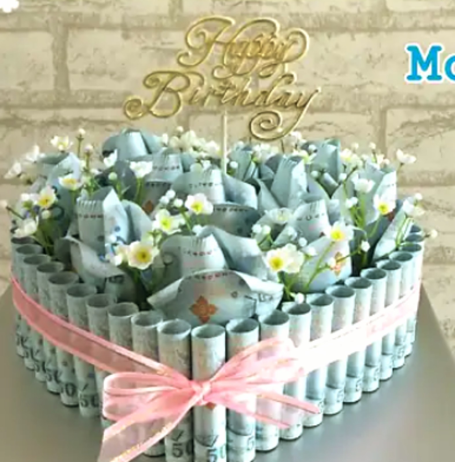Money Heart Cake