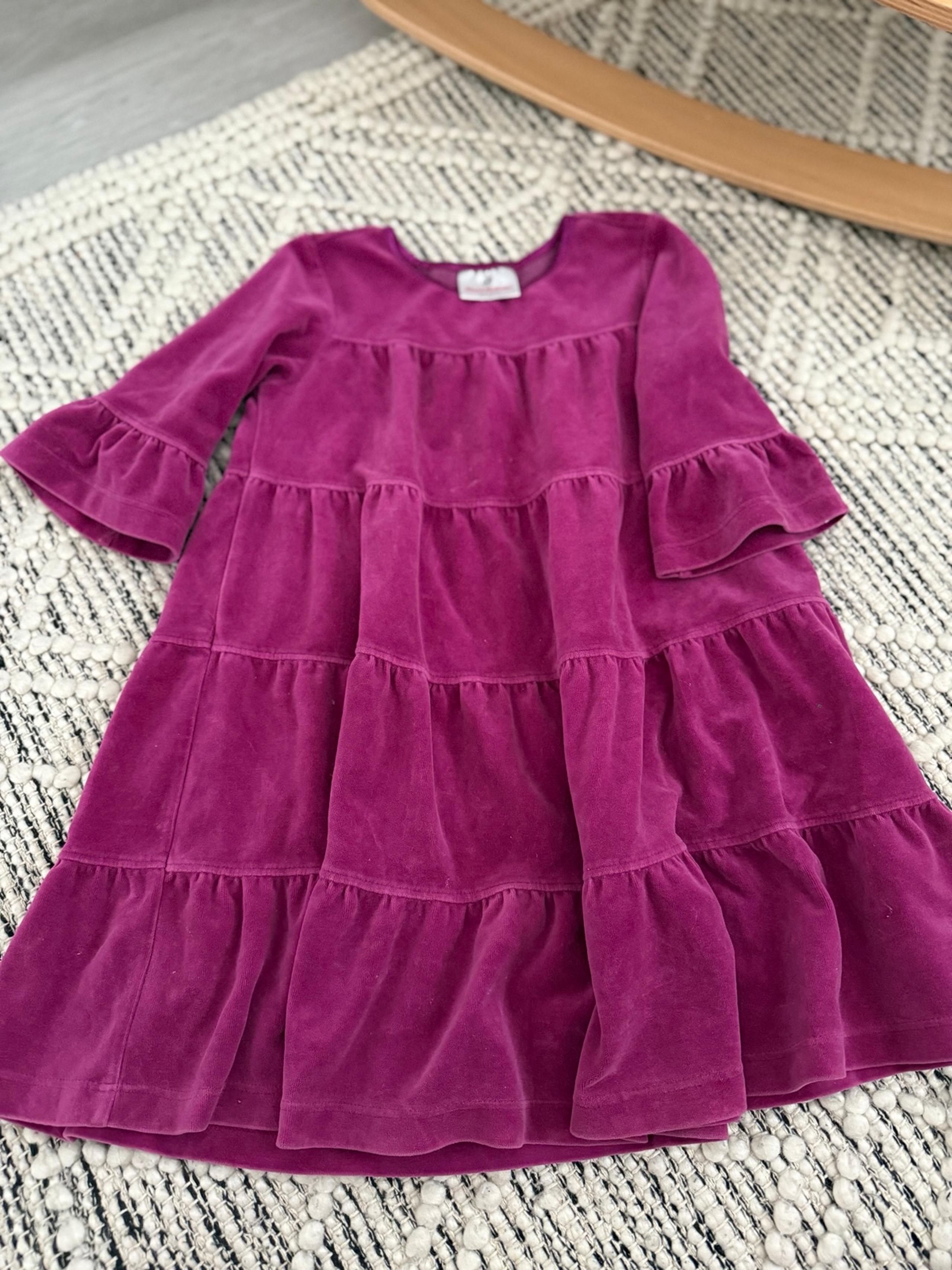 Hanna Andersson Girls Pink Tiered Dress Size 4