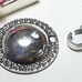 Vintage Classy Vosca Sterling Silver Polished Dome & frame Enhancer/Pendant18424