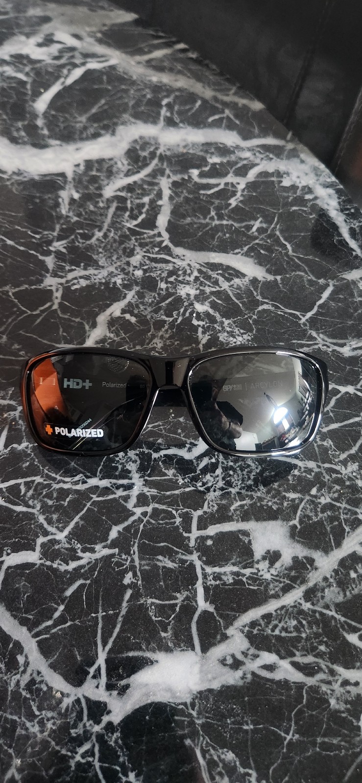 Spy Optic sunglasses Arcylon polarized shiny black frame made in Italy