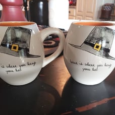 2 Rae Dunn Thanksgiving Mugs