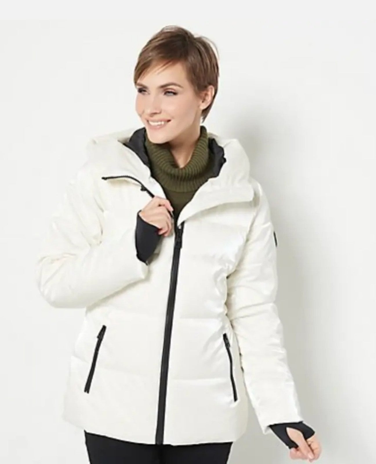 NWT Arctic Expedition Liquid Shine Women's Puffer Coat 1x in Blanc (white)