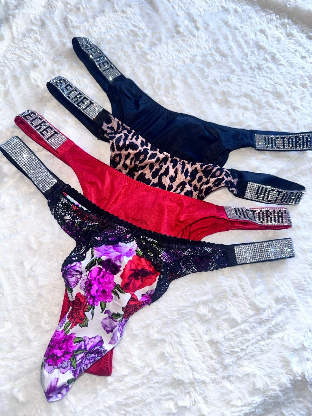 victoria secret shine strap set of 4
