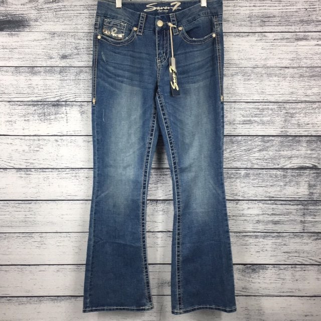 NWT Seven 7 Bootcut Distressed Jeans 10