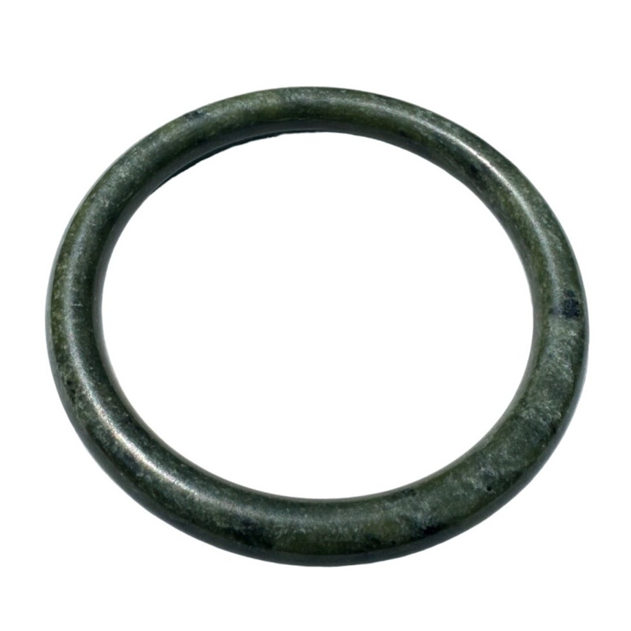 Vintage Jade Bangle Carved Bracelet Estate - 196 Carats