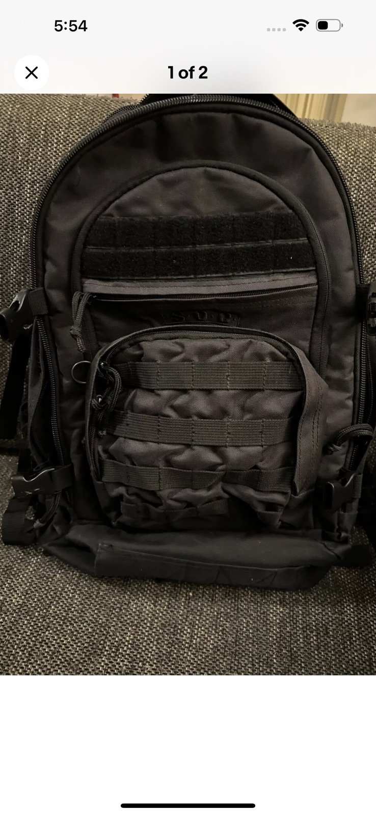 S.O.C SANDPIPER OF CALIFORNIA MILITARY TACTICAL BUGOUT BAG BACKPACK BLACK L@@K