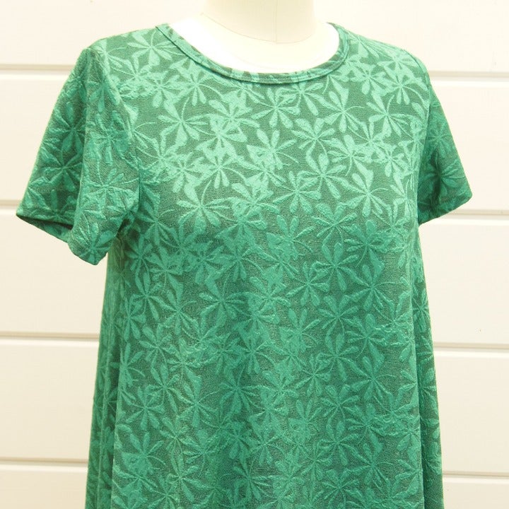 NWOT Lularoe Carly Metallic Green Dress