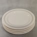 Syracuse China Salad Plates 4 Restaurantware 2 Green Rings 7.25 Vintage 1950's