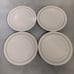Syracuse China Salad Plates 4 Restaurantware 2 Green Rings 7.25 Vintage 1950's