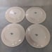 Syracuse China Salad Plates 4 Restaurantware 2 Green Rings 7.25 Vintage 1950's