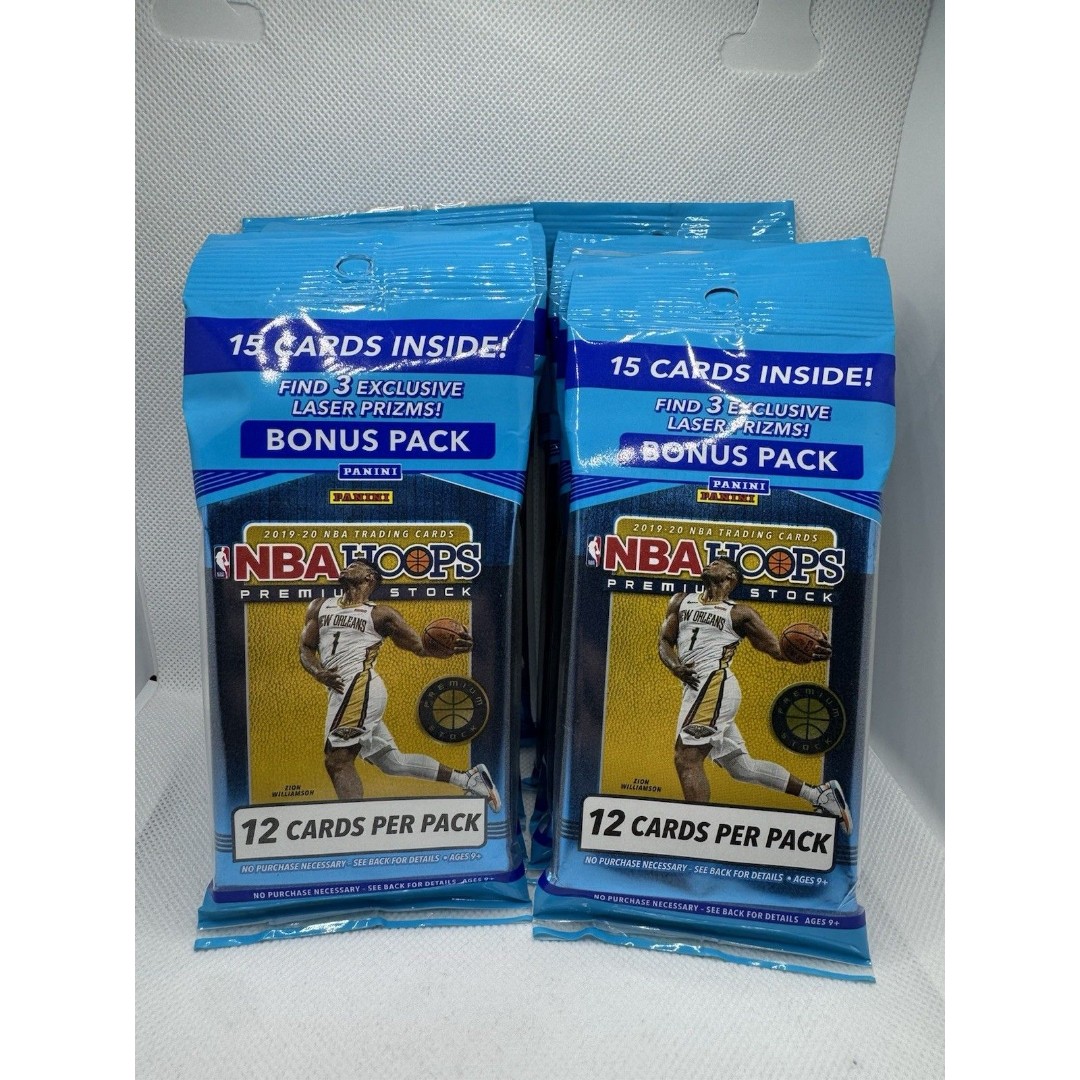 2019-20 Panini NBA Hoops Premium Stock Cello Pack Factory Sealed lot x10 packs