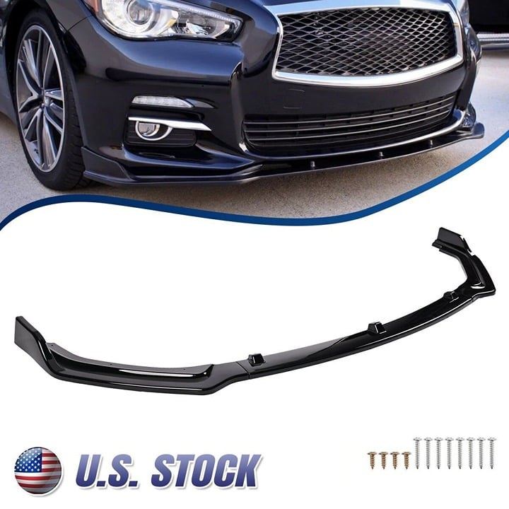 For 2018-2021 Infiniti Q50 Front Lip Kit PG Style Gloss Black Brand New