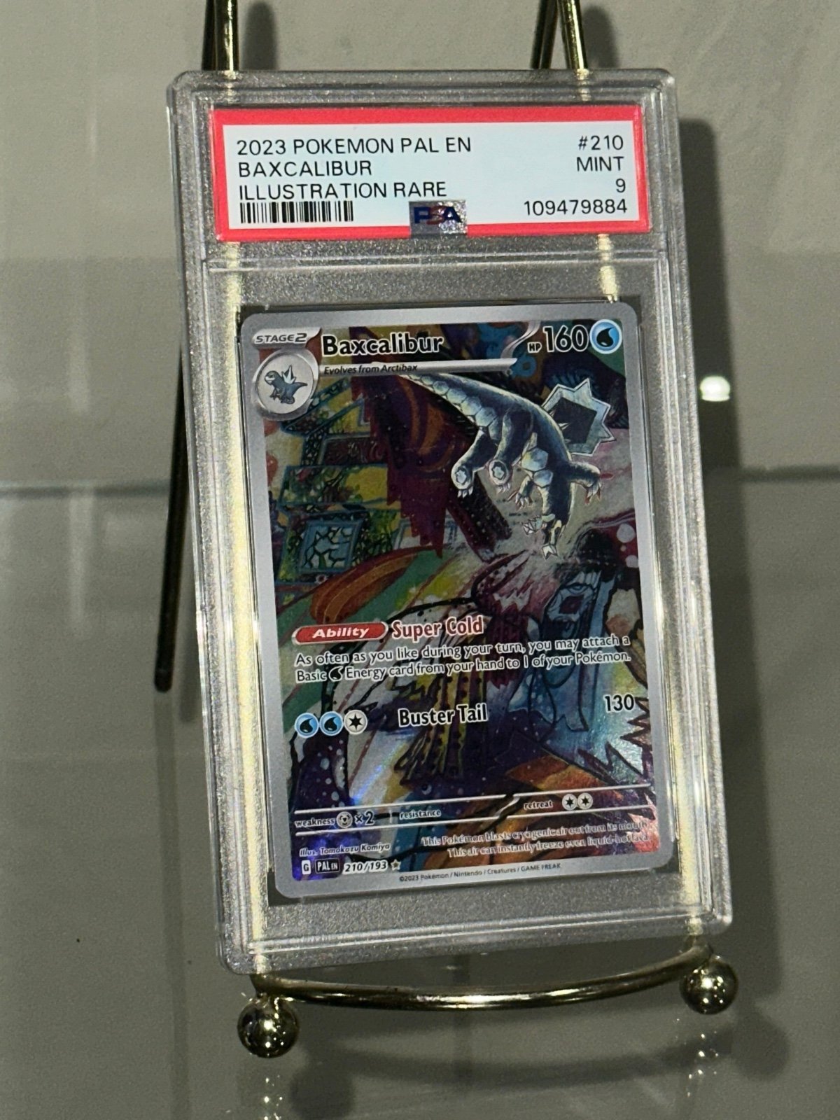 2023 Pokemon PAL EN Baxcalibur Illustration Rare Trading Card PSA 9