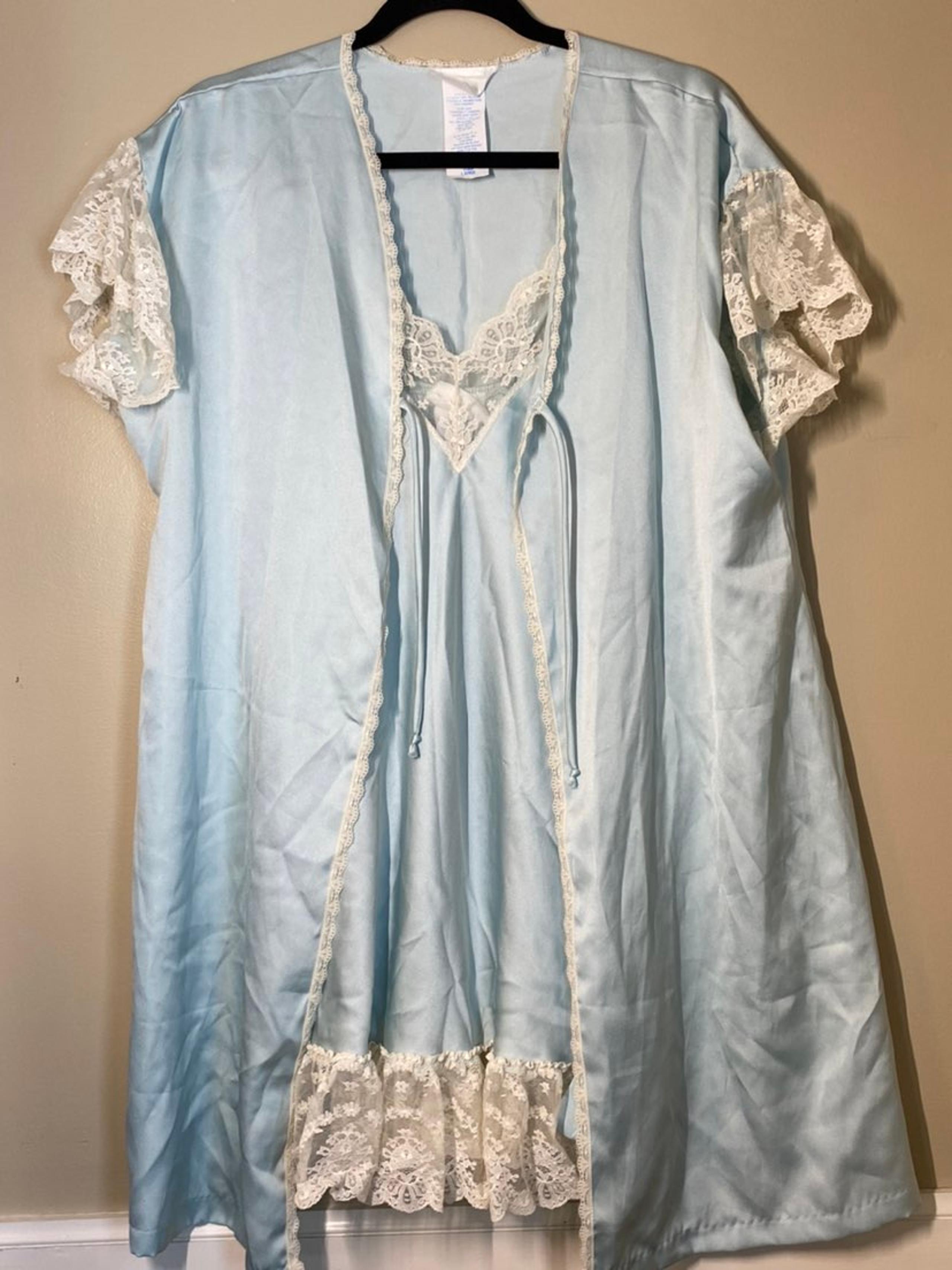 Undercover Lingerie Sea Foam 2 pc short night gown