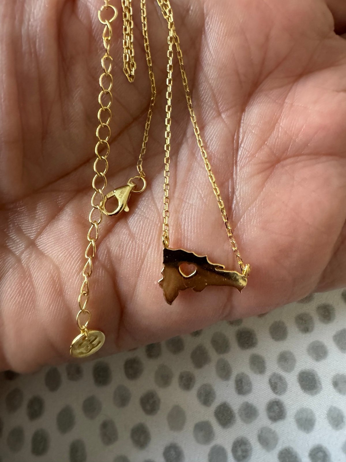 Dominican Republic Map choker + Shield Chain