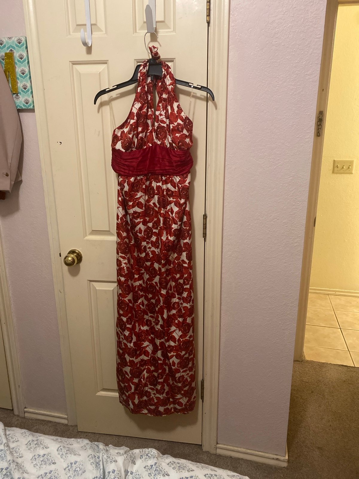 Prom Red all silk maxi outerwear dress