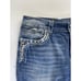 Miss Me Women's 31 Bedazzled Bling Thick Stitched Cuffed Capri Jeans