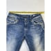 Miss Me Women's 31 Bedazzled Bling Thick Stitched Cuffed Capri Jeans