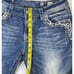 Miss Me Women's 31 Bedazzled Bling Thick Stitched Cuffed Capri Jeans