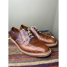 Allen Edmonds Bruce Tan Leather Derby Shoes Made In USA Men’s 10D Bicycle Toe