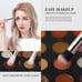 Makeup Brushes with Bag,15Pcs Makeup Brush Set. Brushes Kit Black