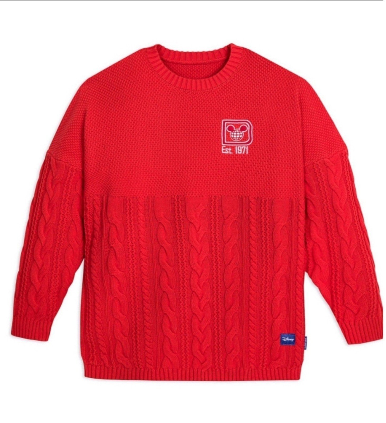 Disney Parks Red Cable Knit Spirit Jersey NWT