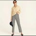 168 J.Crew Pull-on straight-leg pant in check size 8 fully lined black n white