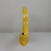 Art Craft Products California Yellow Embossed Harp Shape Planter Vintage 9.25