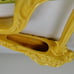 Art Craft Products California Yellow Embossed Harp Shape Planter Vintage 9.25