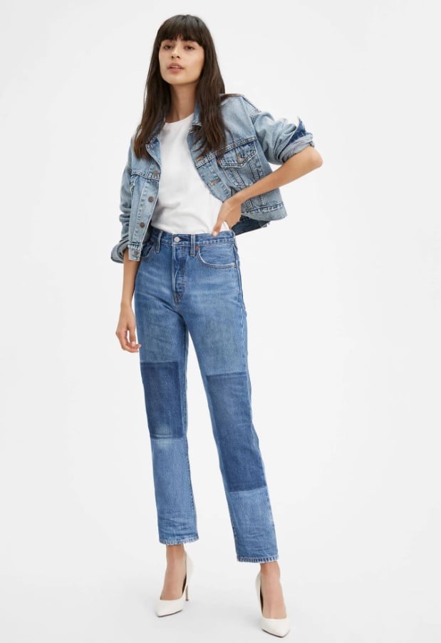 Levi’s Premium 501 Original Fit Patch High Rise Jeans