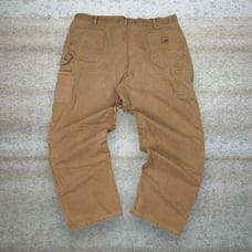 Vintage Carhartt Carpenter Pants Tan Canvas Baggy Wide Leg Dungarees Painter 90s