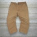 Vintage Carhartt Carpenter Pants Tan Canvas Baggy Wide Leg Dungarees Painter 90s