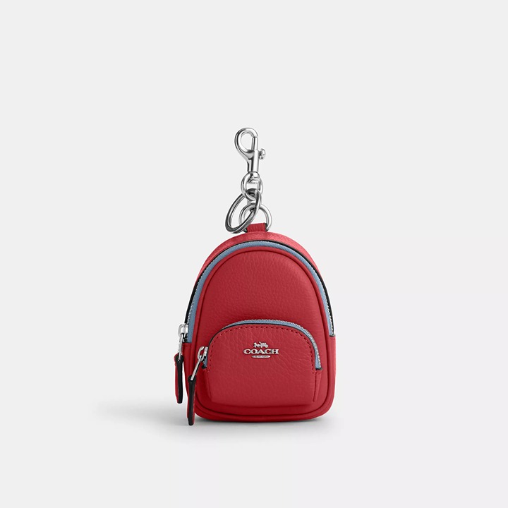 NWT Coach CC315 Mini Court Backpack Bag Charm Pebble Leather 138