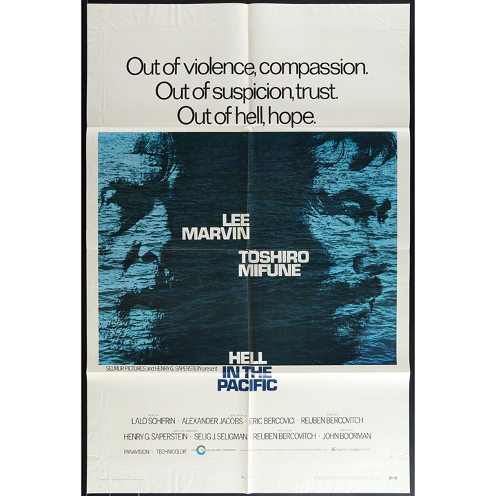 Hell in the Pacific (1968) Original Movie Poster 27x41 Folded