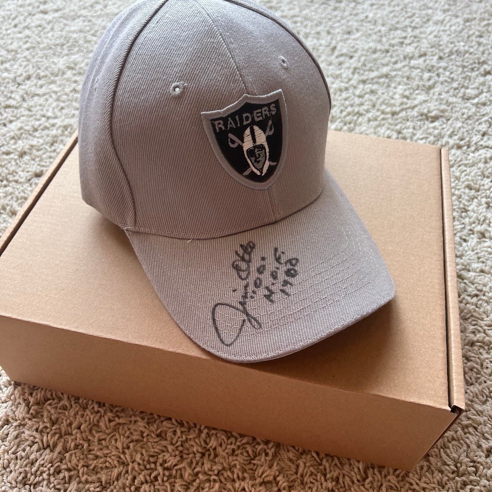 Jim Otto Hall of Fame 1980 Oakland Raiders Autographed Signed Hat Cap “00” B8