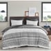 INK+IVY 3PC Full/ Queen , Chic Chevron Chenille Tufting Accent Boho Duvet Set