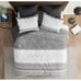 INK+IVY 3PC Full/ Queen , Chic Chevron Chenille Tufting Accent Boho Duvet Set